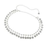 Catena in vita regolabile in lunghezza cintura per festival musicale con monetina in metallo agitazione gioielli per gli appassionati di moda catena vita unica, Misura unica, come descritto, come