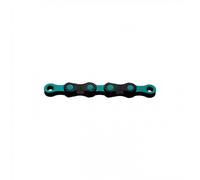 Catena KMC DLC12 WAXED 12v - 126 Maglie, Nero/Celeste, Rivestimento Cera