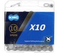 Catena KMC X10 1/2" x 11/128" Grey Catena per bicicletta a 10 velocità