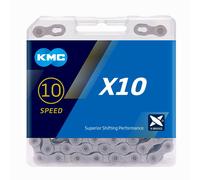 Kmc X10 Road/mtb Chain Grigio 114 Links