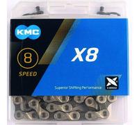 Catena KMC X8 6/7/8 velocità 114 maglie mancante link 1/2x3/32 lucchetto cate...