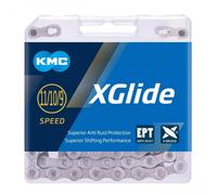 Catena KMC XGlide EPT Cues 9-10-11velocità 126 Maglie Argento
