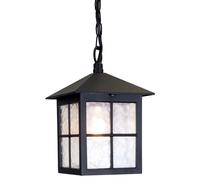 Catena lanterna lampada da esterno lampada a sospensione 1 fiamma lampada a sospensione ALU vetro nero