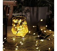 Catena Luci Lampada da Giardino Esterni LED Nastro 10x Decorative Nero L 148 CM