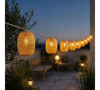 Catena Luci Lampada Solare Esterni 8x LED Lampione Natura Decorazione Giardino L [EEK: Inaditato]