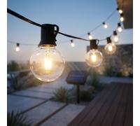 Catena Luci Lampada Solare Esterni Decorazione Giardino 24x LED Lampadina Chiaro