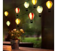 Catena Luci Lampada Solare per Esterni Decorazione Aerostati Aria Calda 9x LED L [EEK: Non valutato]
