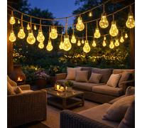 Catena Luci Lampada Solare per Esterni LED 20x Edison Lampadina Amber Corda