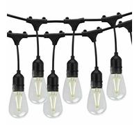 Catena luci luminosa esterno e27 10 mt bianco nero esterno giardino Cordoniera