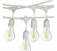 Catena luci luminosa esterno e27 10 mt bianco nero esterno giardino Cordoniera