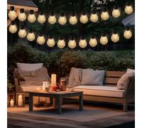 Catena Luci Solardeko Lampada per Esterni 24x LED Lampadina da Giardino Chiaro L