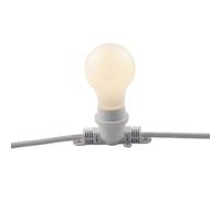Catena luminosa 10 portalampade attacco E27 IP44 10 m bianco Bianco