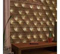 Catena luminosa 100 LED bianco caldo cavo esterno verde batteria timer