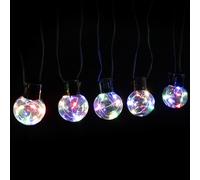 Catena luminosa 160 Led decorativa a energia solare 10 metri 20 lampadine a sfera trasparenti RGB Aigostar