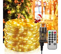 CATENA LUMINOSA 20M 200LEDS LUCI STRINGA LED CON SPIA 8 MODALITÀ ESTERNO INTERNO