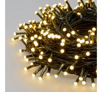 Catena Luminosa 25m 500 LED Bianco Caldo TSP con Trasformatore e Pannello Solare [EEK: Conforme]