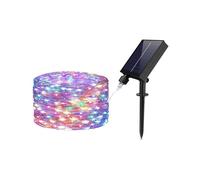 Catena luminosa 30 mt luci natalizi con pannello solare minilucciola 300 led rgb [EEK: A]