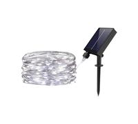 Catena luminosa 30 mt luci natalizi pannello solare minilucciola 300 led bianca [EEK: A]