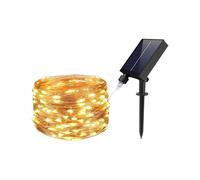Catena luminosa 30 mt luci natalizi pannello solare minilucciola 300 led calda [EEK: A]