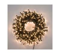 Catena luminosa 300 led bianco CALDO Interno/Esterno 15mt LUCI ALBERO NATALE