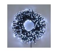 Catena luminosa 300 led bianco FREDDO Interno/Esterno 15mt LUCI ALBERO NATALE