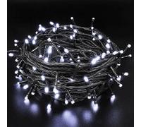 Catena Luminosa 300 Luci LED Lucciole Bianco Freddo Controller 8 Funzioni Estern