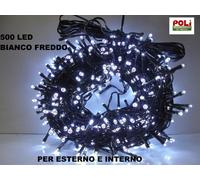 CATENA LUMINOSA 500 LUCI LED LUCCIOLE BIANCO FREDDO ESTERNO INTERNO CON GIOCHI