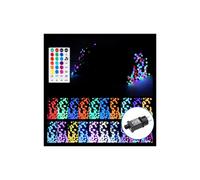 catena luminosa a basso voltaggio con luci a testa piatta 500led 50mt,rgb multicolor,con telecomando a 32 tasti ip44 da esterno
