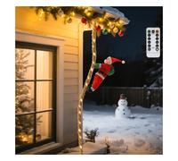 Aigostar Catena Luminosa 50 LED Calda 1.6m Babbo Natale 4AA IP44