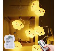 Catena luminosa a batteria bambini, 8 modalità con timer, 3 m, 20LEDs, funzionamento a batteria, luce notturna per camera, decorazione di compleanno, Natale, Nuvole