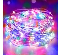 Catena luminosa a batteria con timer del marchio litogo, 3 m, 30 LED, per interni, impermeabile, in filo di rame, lucine per fate, catene luminose alimentate a batteria (2 batterie AA) per feste