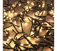 Catena luminosa a grappolo 400 LED interni ed esterni bianco caldo cavo verde...