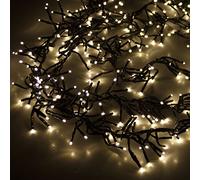 Catena Luminosa a grappolo da 1500 LED Bianco Caldo 30m, 8 Effetti di Luce, Illuminazione Interna ed Esterna, Illuminazione Esterna per Albero di Natale
