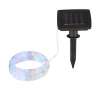 Catena luminosa a LED Catena luminosa solare solare con picchetto LED multicolore plug-in Luce da giardino a LED, plastica nera, interruttore, 50x LED, L 490 cm