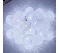 Catena luminosa a LED con sfere di cotone, 1,5 m, 10 LED, per la cameretta dei bambini, per matrimoni, Natale, feste