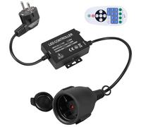 Catena luminosa a LED da 1500 W, con telecomando, AC 220 - 240 V, interruttore plug-in, dimmer per strisce luminose e lampade dimmerabili, telecomando a 23 tasti + interruttore temporale, per interni