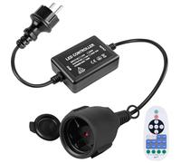 Catena luminosa a LED da 750 W, con telecomando, AC 220 - 240 V, interruttore plug-in, dimmer per strisce luminose e lampade dimmerabili, telecomando a 23 tasti + interruttore temporale, interni ed
