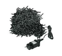 CATENA LUMINOSA A LED EDM 400 luci 3 m, Verde, Nero