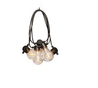 CATENA LUMINOSA A LED KONSTSMIDE 2341-800SP solare 10 luci 10 m, Nero, Trasparente