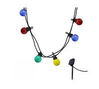 CATENA LUMINOSA A LED LUMISKY LUMISKY Luci a Stringa Solari - PARTY GUINGUETTE SOLAR - 5.70 m - 8 Modalità - 10 Globetti LED Multi, Multicolore