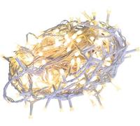 Catena Luminosa a LED per Adobbi di Natale e Decorazioni (Tenda 3M 144 Luci - Calda)