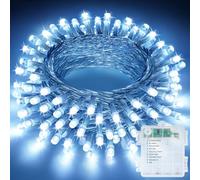 Catena luminosa a LED per interni ed esterni, 11 m e 110 LED, luce bianca fredda