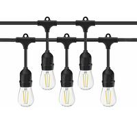 CATENA LUMINOSA CORDONIERA PENDENTE DA ESTERNO 10 METRI 10 LAMPADINE OPZIONALE