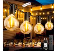 Catena Luminosa Esterno 20.7M/67.9Ft Luci da Esterno Giardino con 30+1 G40 LED Plastica Lampadine 3 Modalità IP44 Impermeabile Catena Luci da Esterno per Matrimonio Festa Giardino Gazebo Terrazzo