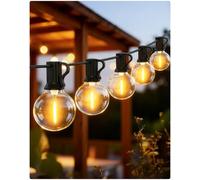 Catena Luminosa Esterno Luci Giardino - 15M 50Ft G40 Luci da Esterno LED | Non Solare, Impermeabile, Gazebo Terrazzo Balcone Lampadine Filo Lucine lampade Giardino Fila Luminosa, Bianco Caldo