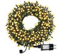 Catena Luminosa Esterno, Luci Natale da Esterno, Luci Albero di Natale, 98ft 300 LED 8 Modalità Luce Led da Stringa per Giardino Decorazioni, Camera, Matrimonio, Balcone, Interno (Bianco Caldo)