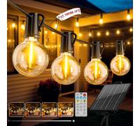 Catena Luminosa Esterno Solare 17M Luci Solari da Giardino con 24+1 Lampadine