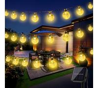Catena Luminosa Esterno Solare 18M 100LED, IP65 Impermeabile luci da Esterno Giardino Solari, 8 Modalità & Funzione Memoria Luci Solari da Giardino per Terrazzo, Gazebo, Festa, Balcone (Bianco Caldo)