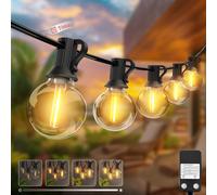 Catena Luminosa Esterno,【Timer/Diminuzione】 Luci Da Esterno Giardino G40 Con 30+
