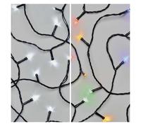Catena Luminosa LED 100 luci fredde e multicolor, 8 effetti, Esterno,10mt | Emos
